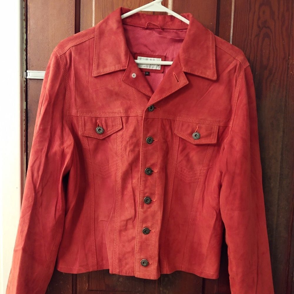 KOC Casa de la Piel Burnt Orange Lamb Suede Jacket - Picture 2 of 8
